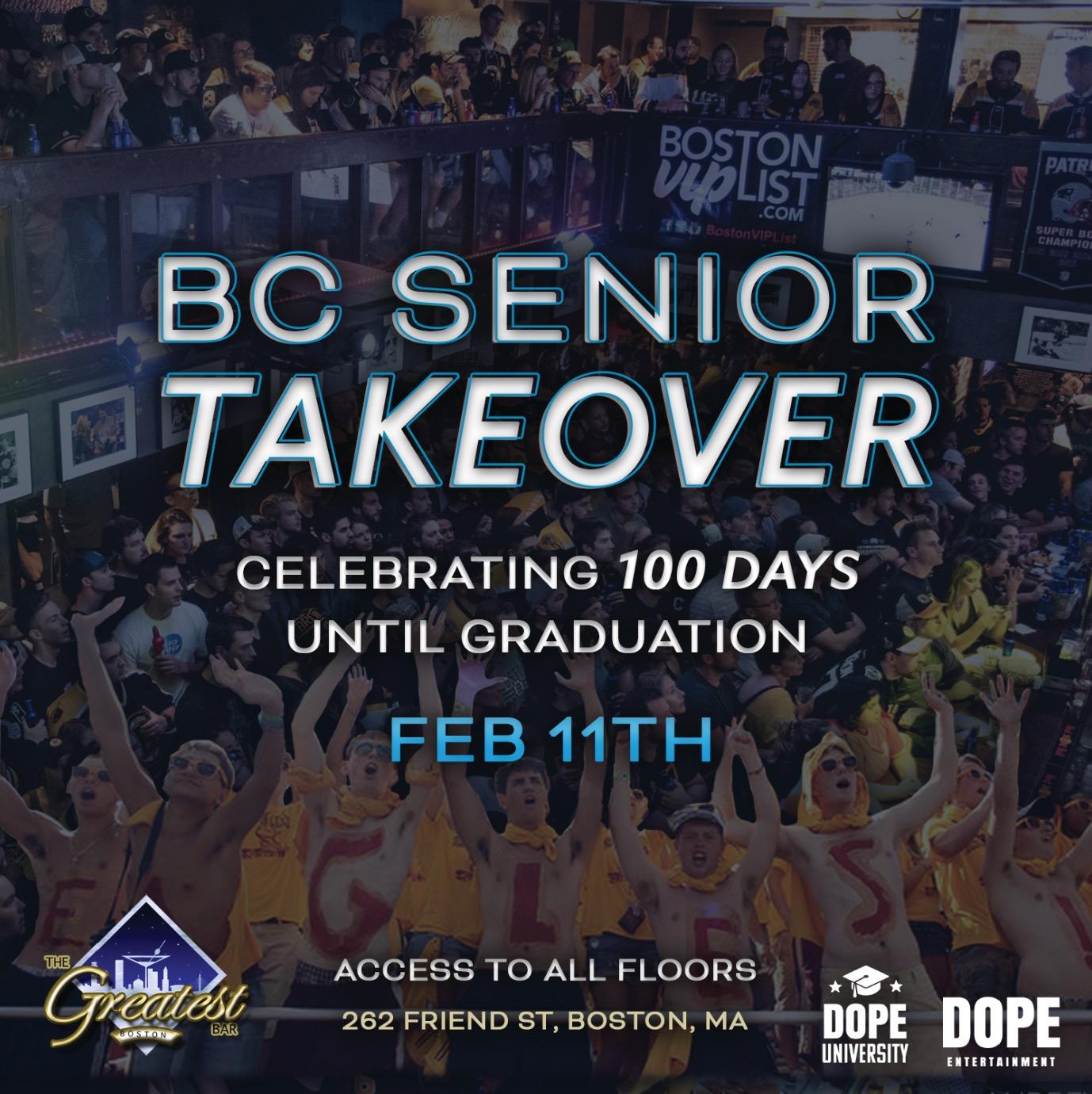 BC SENIOR TAKEOVER @ THE GREATEST BAR